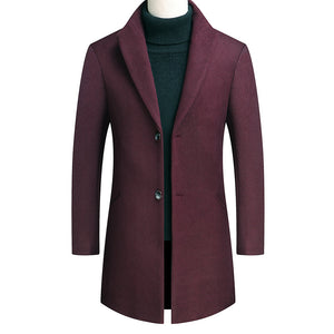 Men Autumn Long Wool Coat