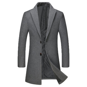 Men Autumn Long Wool Coat