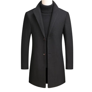 Men Autumn Long Wool Coat