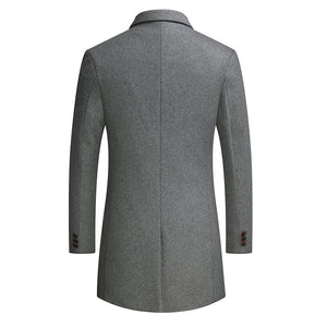 Men Autumn Long Wool Coat